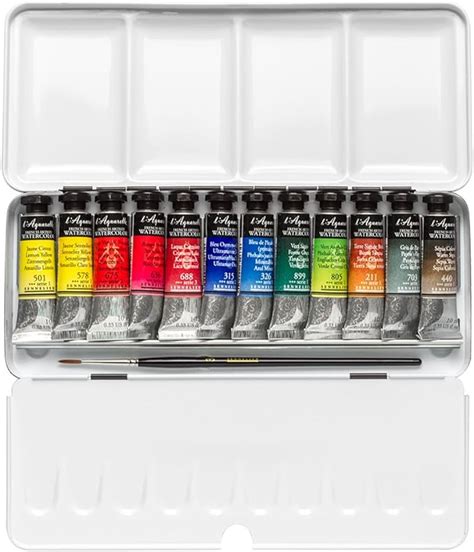 sennelier watercolor metal box 12 tube set|Classic Metal Tin Set of 12 x 10ml Tubes .